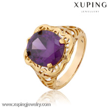 12834 xuping modeschmuck china großhandel 18k gold ring entwirft luxus glas ringe charme schmuck für frauen